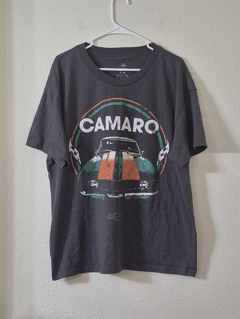 Kohl's Black Camaro Graphic Tee with Green & Orange Accents